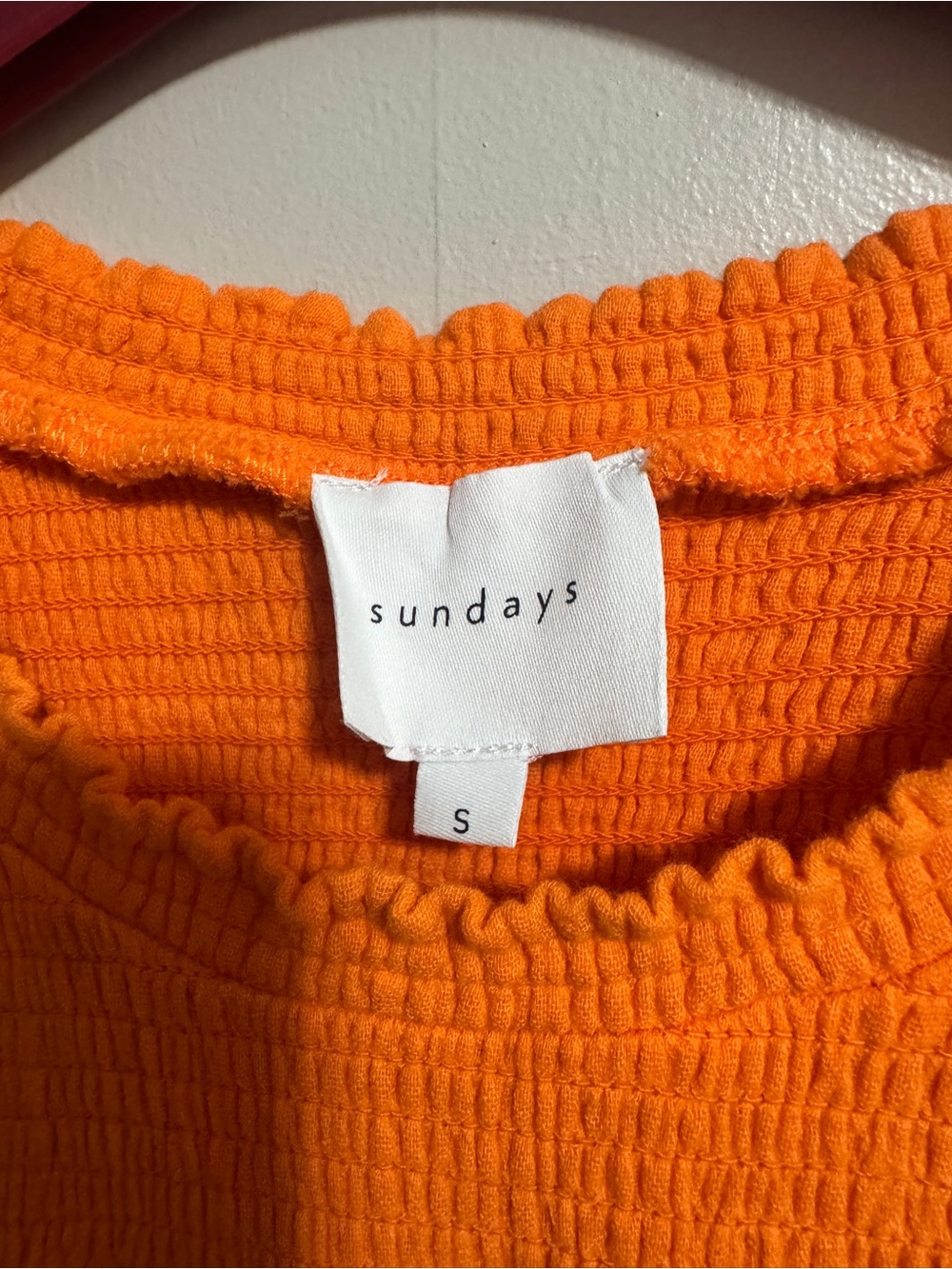 Sundays Anthropologie Shae Dress Orange Cotton Mini Woman’s Size Small - Picture 3 of 4